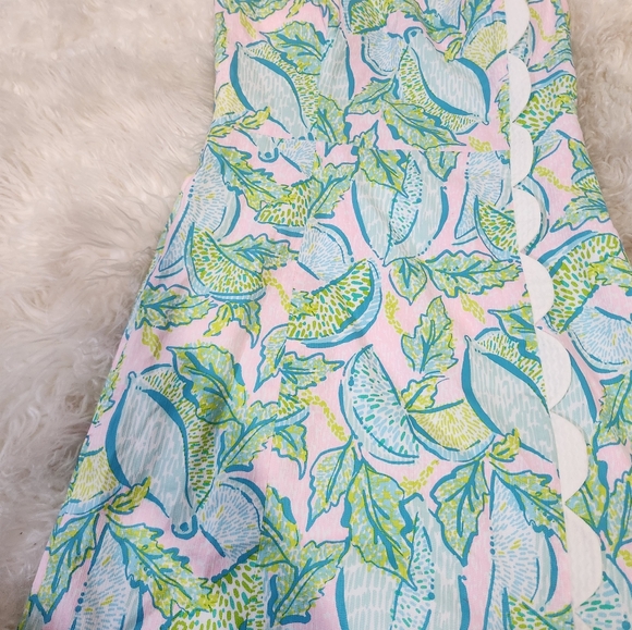 Lilly Pulitzer Mercedes stretch Urchin  pink vitamin sea dress mint size 2 new - Picture 9 of 12